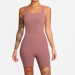 NWT Nike Zenvy Women's Dri-FIT Short Bodysuit